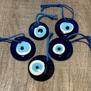 Blue Evil Eye Glass Charms